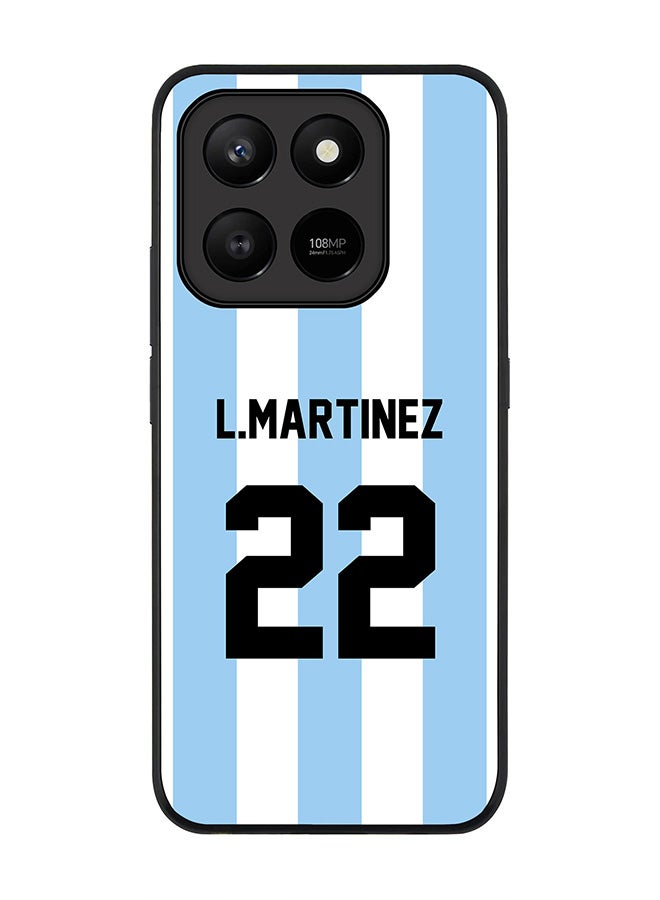 For Honor X7d 4G / X7d 5G / 400 Smart Case,Slim fit Camera Protection, Shockproof Thin Phone cover  - Football  Argentina, L.Martinez